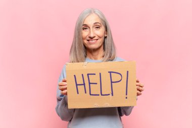 'İmdat!' diyen orta yaşlı bir kadın! kelime