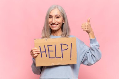 'İmdat!' diyen orta yaşlı bir kadın! kelime