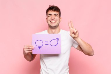 Cinsiyet işaretli genç yakışıklı adam.