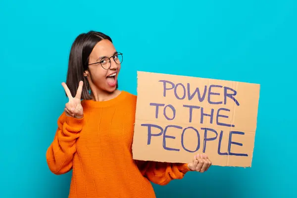 Una Joven Latina Poder Concepto Gente —  Fotos de Stock