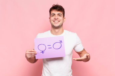 Cinsiyet işaretli genç yakışıklı adam.