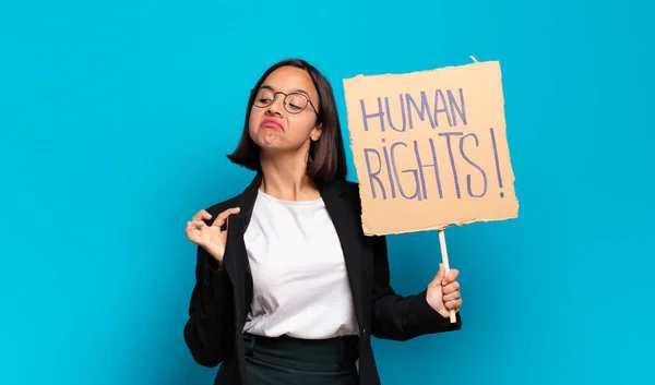 Young Pretty Businesswoman Activist Concept — Stock Photo, Image