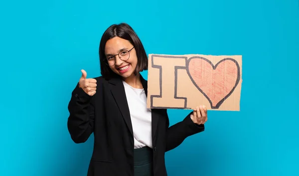 Junge Hübsche Frau Love Concept — Stockfoto