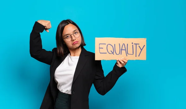 Young Pretty Businesswoman Equality Concept — Stock Photo, Image