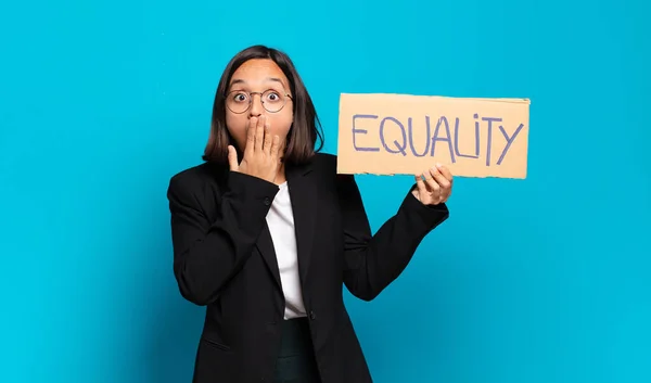 Young Pretty Businesswoman Equality Concept — Stock Photo, Image