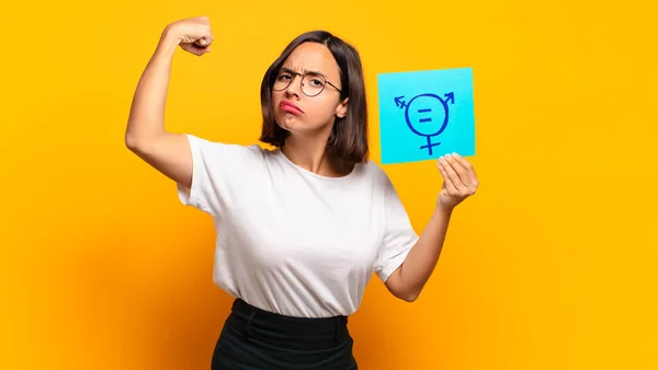 Young Pretty Woman Equality Concept — Stock Photo, Image
