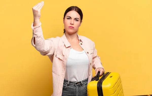 Junge Hübsche Frau Macht Capice Oder Geld Geste Und Sagt — Stockfoto