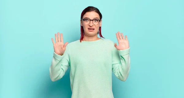 Betäubt Und Verängstigt Fühlen Angst Vor Etwas Beängstigendem Haben Die — Stockfoto