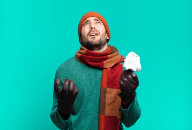 Genç yakışıklı adam gribi. hastalık kavramı