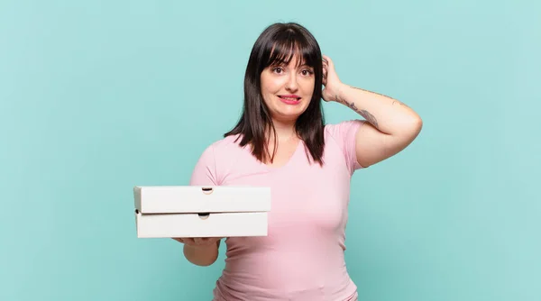 Stressad Orolig Ängslig Eller Rädd Med Händerna Huvudet Panikslagen Misstag — Stockfoto