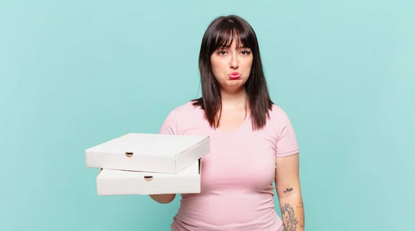 Zich Verdrietig Huilerig Voelen Met Een Ongelukkige Blik Huilen Met — Stockfoto