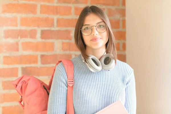 Jong Mooi Student Meisje Thuis — Stockfoto