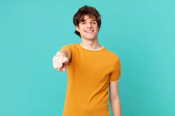 Young Handsome Man Pointing Camera Choosing You — Stock Photo, Image