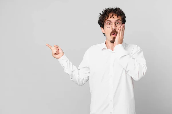 Young Handsome Man Feeling Shocked Scared — Stock Photo, Image