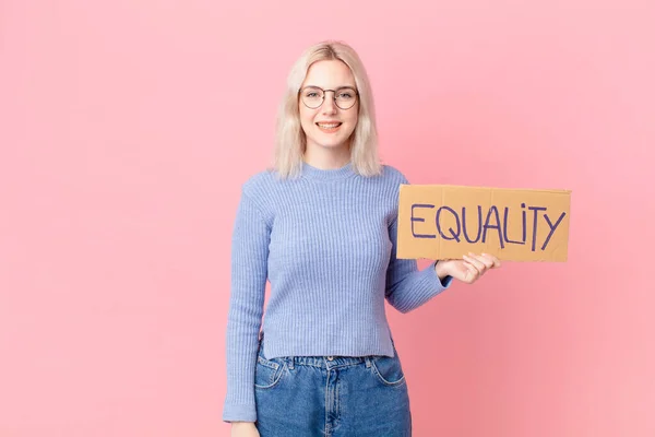 Blond Woman Equality Concept Banner — Stock Photo, Image