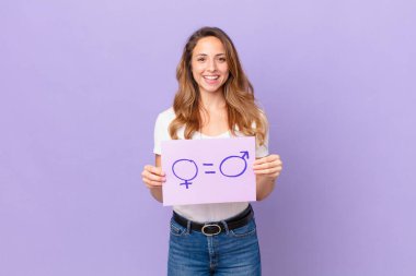 Genç ve güzel bir kadın. cinsiyet eşitliği kavramı