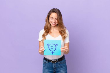 Genç ve güzel bir kadın. cinsiyet eşitliği kavramı