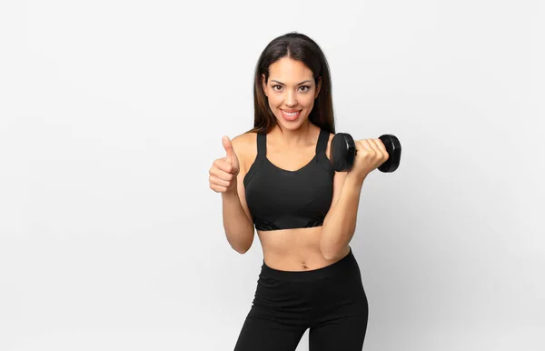 Jong Hispanic Vrouw Fitness Concept — Stockfoto