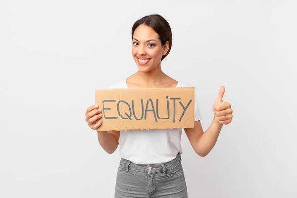 Young Hispanic Woman Gender Equality Concept — Stock Photo, Image