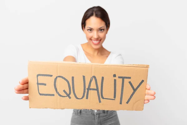 Young Hispanic Woman Gender Equality Concept — Stock Photo, Image