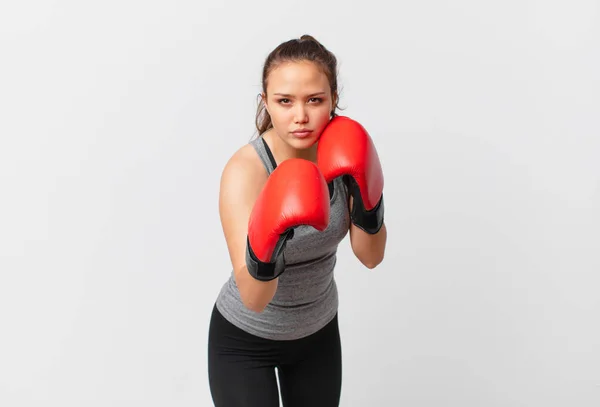 Concepto Fitness Mujer Bonita Joven — Foto de Stock