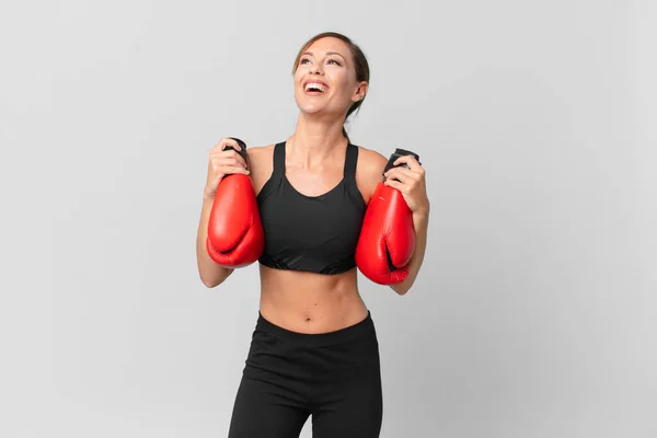 Joven Bonita Mujer Fitness Concepto Boxeo — Foto de Stock