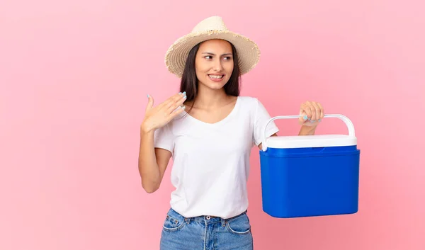 Hübsche Hispanische Frau Die Gestresst Ängstlich Müde Und Frustriert Ist — Stockfoto