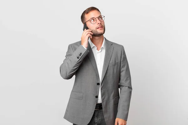 Handsome Businessman Using His Smart Phone — Stock Photo, Image