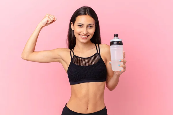 Bonita Mujer Fitness Con Una Botella Agua — Foto de Stock
