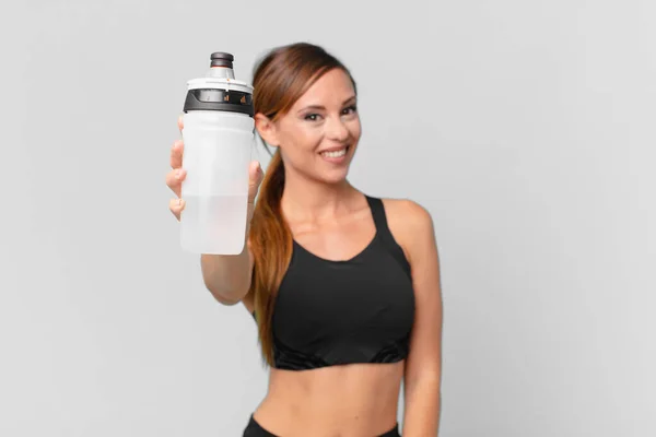 Jong Mooi Vrouw Fitness Concept Drinkwater — Stockfoto