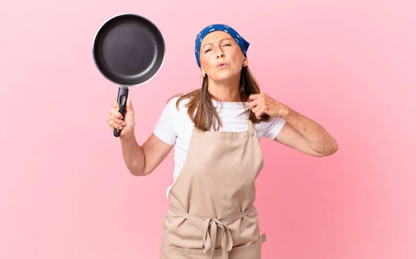 Mooie Middelbare Leeftijd Vrouw Voelt Zich Gestrest Angstig Moe Gefrustreerd — Stockfoto