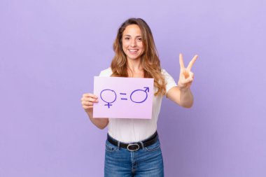 Genç ve güzel bir kadın. cinsiyet eşitliği kavramı