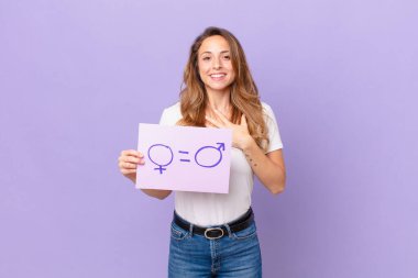 Genç ve güzel bir kadın. cinsiyet eşitliği kavramı