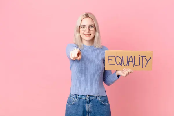 Blond Woman Equality Concept Banner — Stock Photo, Image