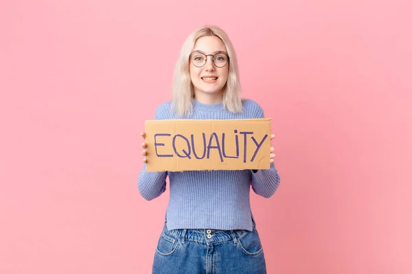 Blond Woman Equality Concept Banner — Stock Photo, Image