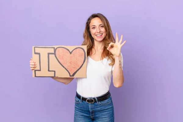 Junge Hübsche Frau Love Concept — Stockfoto