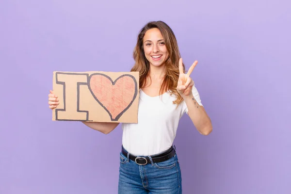 Junge Hübsche Frau Love Concept — Stockfoto