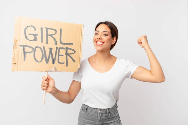Una Joven Hispana Concepto Poder Chica —  Fotos de Stock