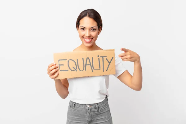 Young Hispanic Woman Gender Equality Concept — Stock Photo, Image