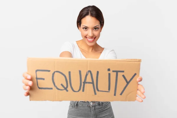 Young Hispanic Woman Gender Equality Concept — Stock Photo, Image