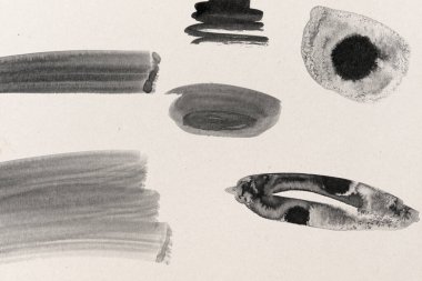 arkaplan desenli su rengi kağıdına siyah mürekkep