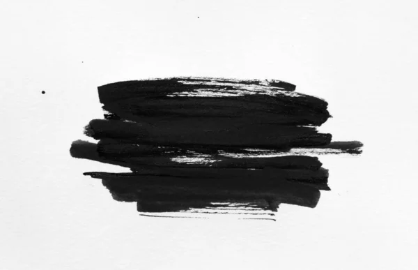 Aquarelle Noire Encre Abstraite Forme Fond — Photo