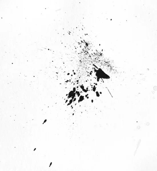 Μαύρο Μελάνι Ακουαρέλα Αφηρημένο Σχήμα Φόντο — Φωτογραφία Αρχείου