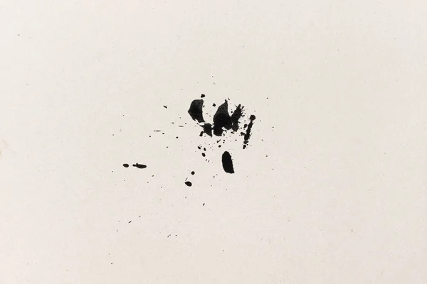 Černý Inkoust Tvar Vodě Barva Papír Texturované Pozadí — Stock fotografie