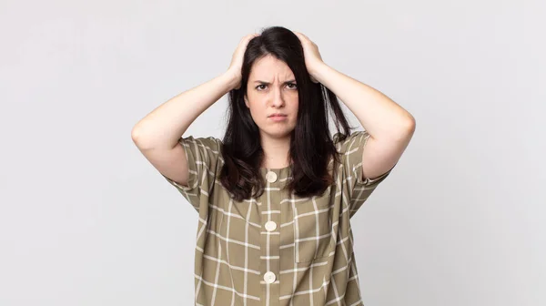 Mujer Bonita Sentirse Frustrado Molesto Enfermo Cansado Fracaso Harto Aburrido —  Fotos de Stock