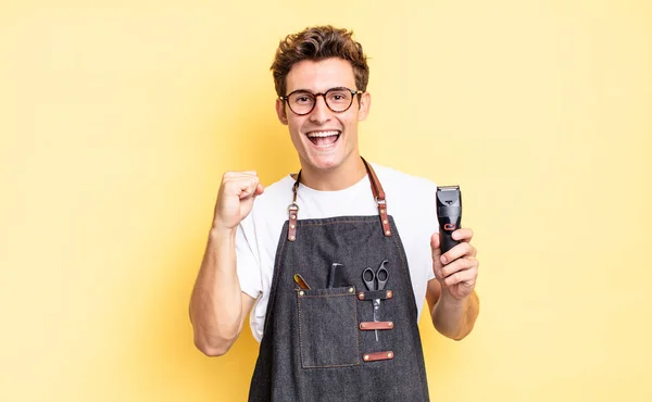 Sentindo Chocado Animado Feliz Rindo Celebrando Sucesso Dizendo Uau Conceito — Fotografia de Stock