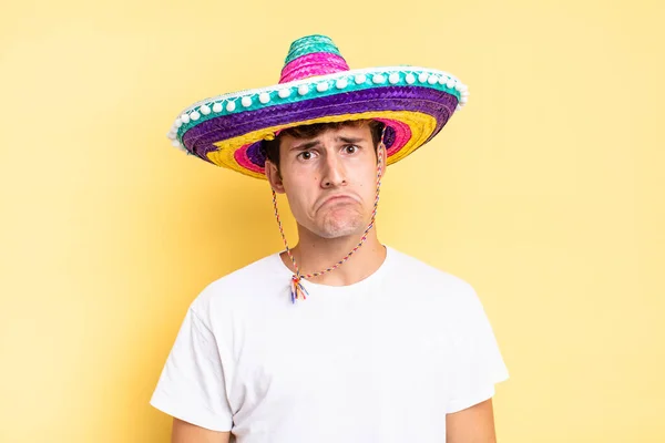 Feeling Sad Whiney Unhappy Look Crying Negative Frustrated Attitude Mexican — Stock Photo, Image