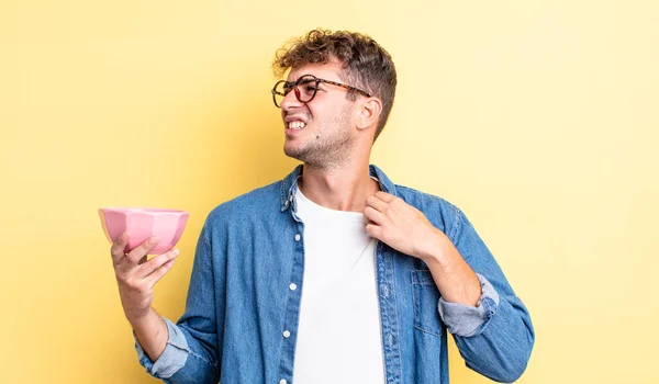 Ung Stilig Man Känner Sig Stressad Orolig Trött Och Frustrerad — Stockfoto