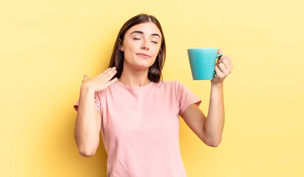 Ung Latinamerikansk Kvinna Känner Sig Stressad Orolig Trött Och Frustrerad — Stockfoto