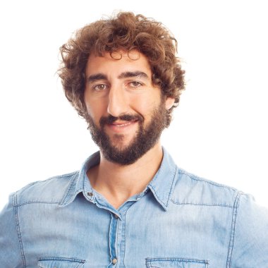 Mutlu genç deli adam